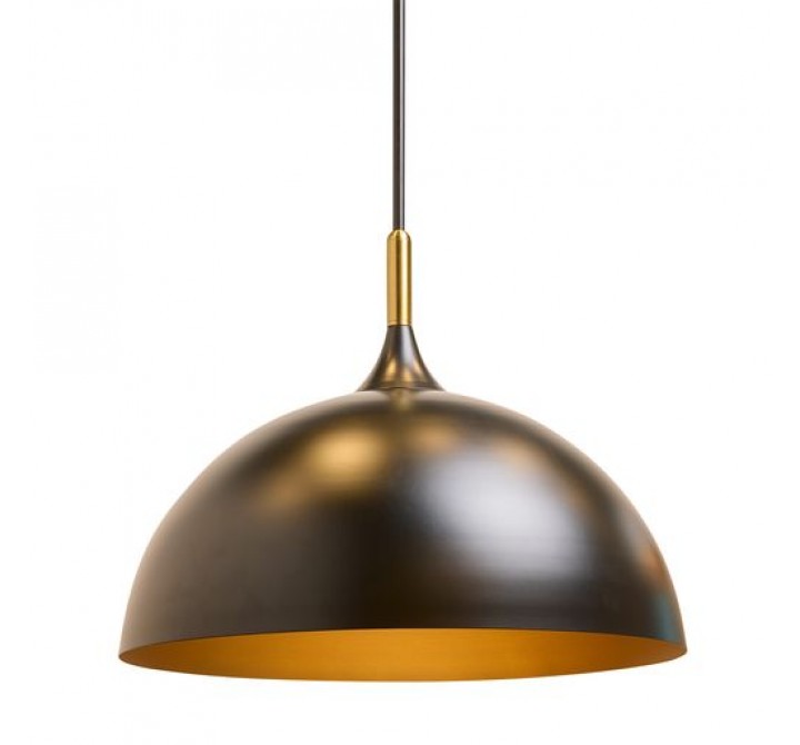 Sunpan Lohn Pendant Light Matte Black - Front Angle