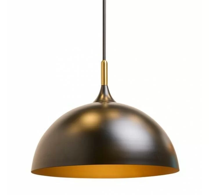 Sunpan Lohn Pendant Light Matte Black - Front Angle