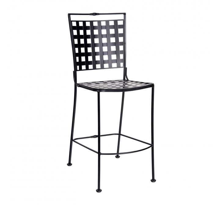 Woodard Sheffield Stationary Armless Bar Stool with Optional Cushion