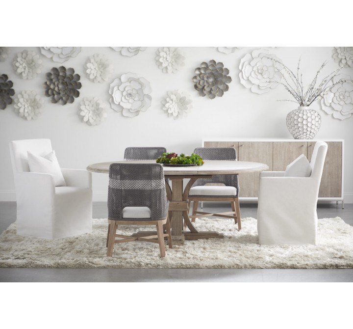 Essentials For Living Shelter Slipcover Arm Chair - LiveSmart Peyton-Pearl, Natural Gray Birch - Lifestyle
