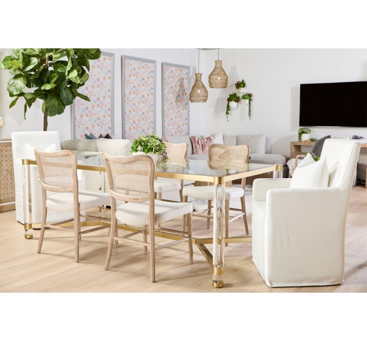Essentials For Living Shelter Slipcover Arm Chair with Casters - LiveSmart Peyton-Pearl - Lifestyle