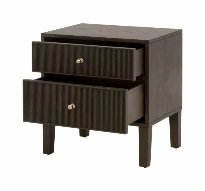 Essentials For Living Highland 2-Drawer Nightstand - Front Side Opened Angle