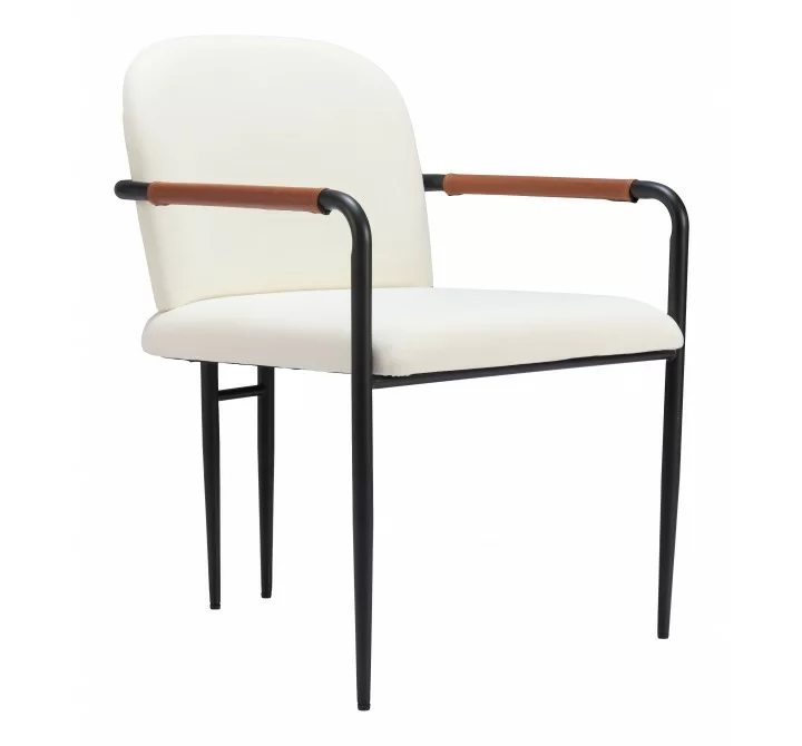 Sibu Dining Chair in Cream- front view 1