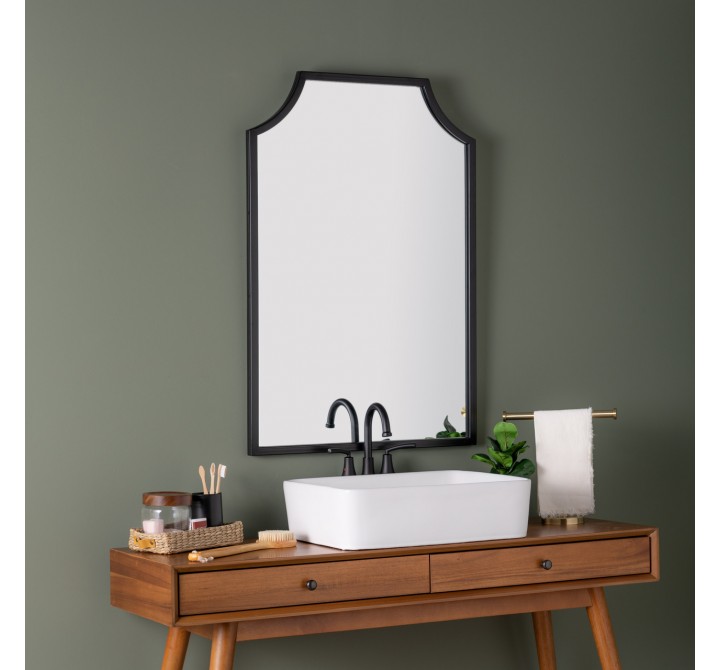 Simone Black Wall Mirror - Lifestyle