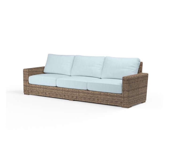 Havana Sofa in Canvas Skyline w/ Self Welt - Front Side Angle