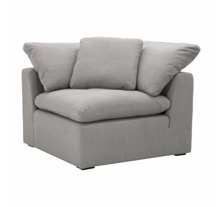 Sky Modular Corner Chair - Peyton Slate - Front Side Angle