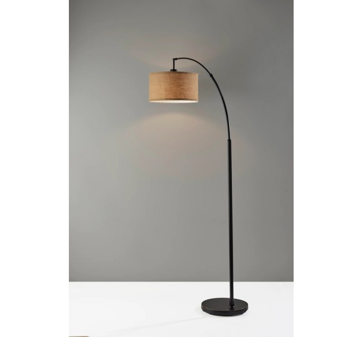 Adesso Burlap Arc Lamp 