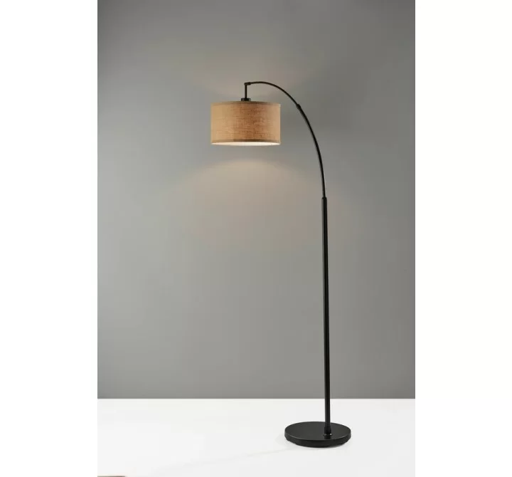 Adesso Burlap Arc Lamp 