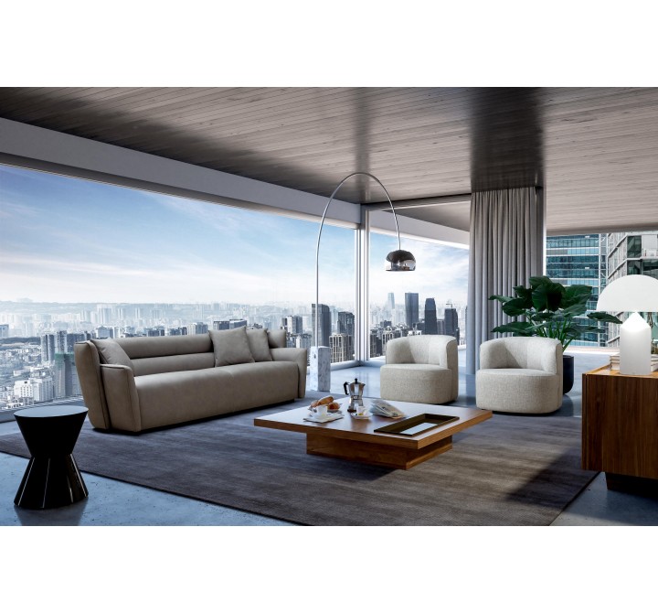 Boss Sofa in Gray- Lifestyle
