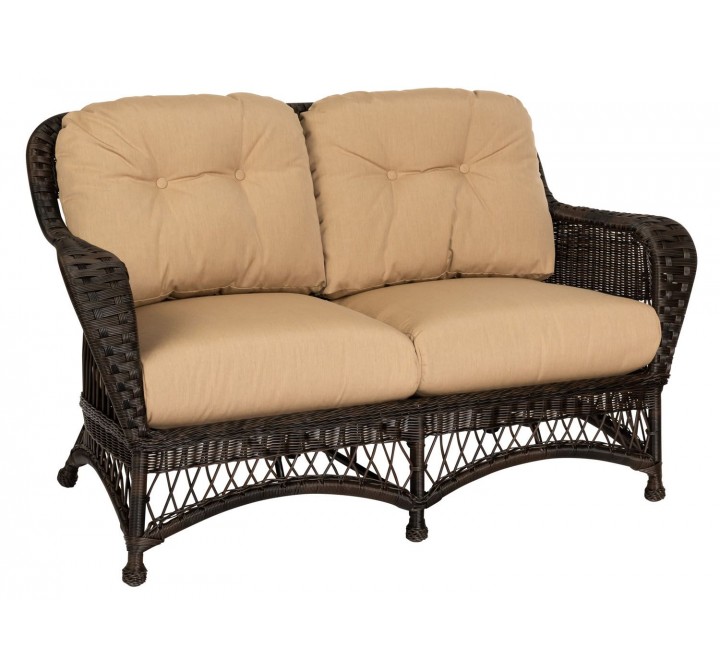 Woodard Sommerwind Love Seat in Chocolate