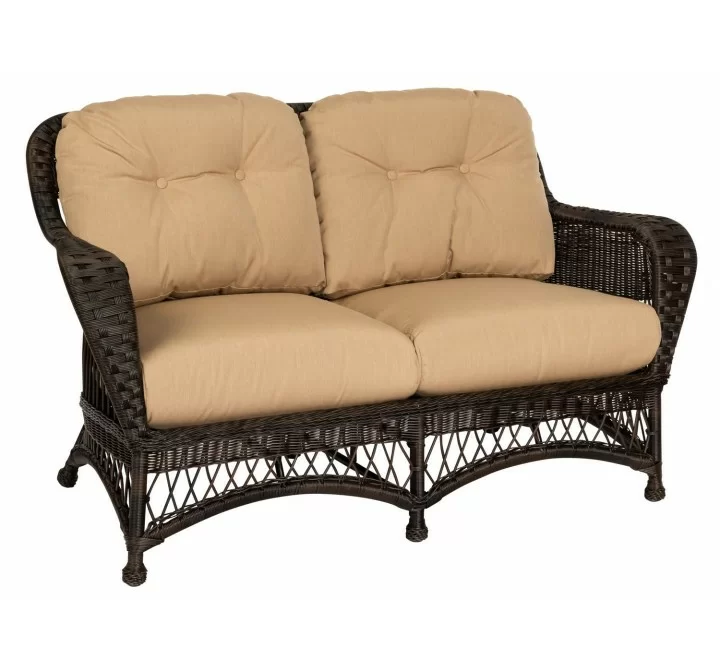 Woodard Sommerwind Love Seat in Chocolate