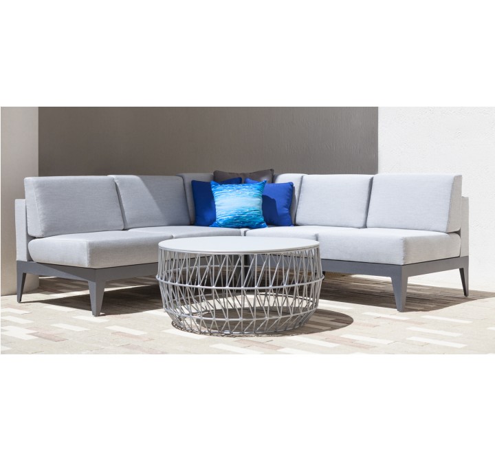 Source Furniture South Beach Armless Loveseat With Table Set