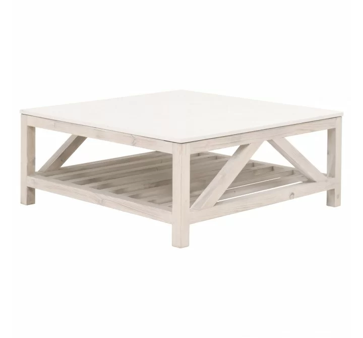 Essentials For Living Spruce Square Coffee Table - Front Side Angle