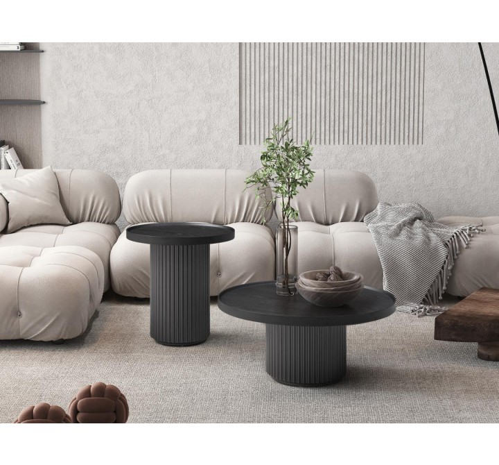 Heidi Side Table in Dark Gray-Lifestyle