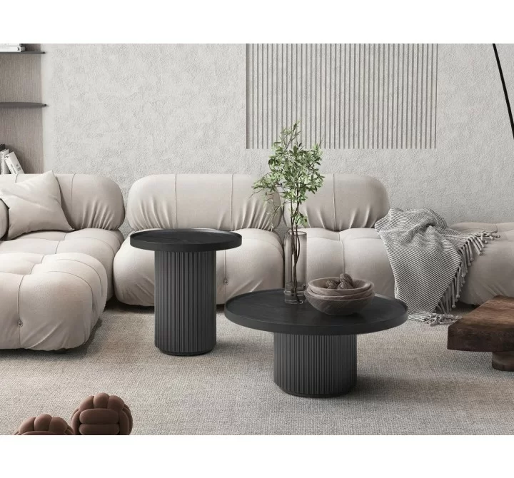 Heidi Side Table in Dark Gray-Lifestyle