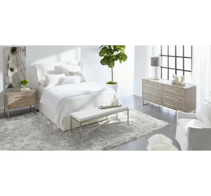 Essentials For Living Stewart Queen Bed - Top Angled Lifestyle