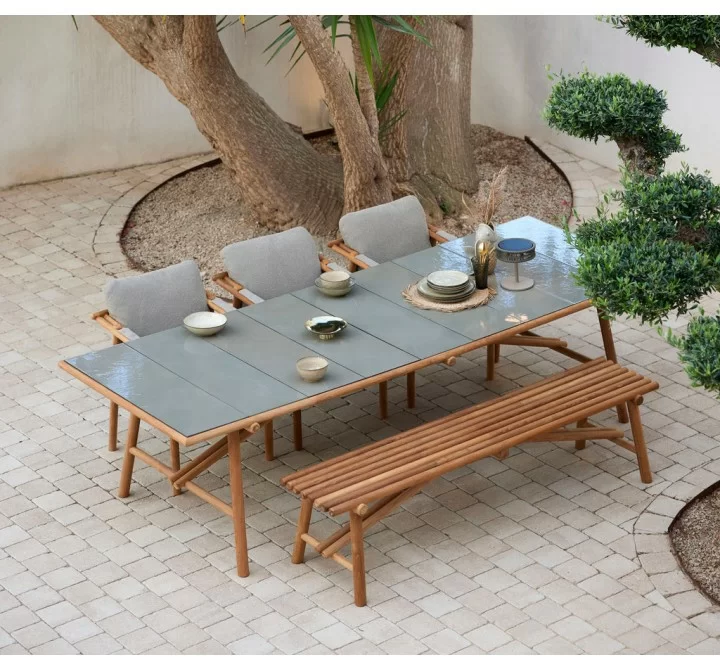 Cane-Line Sticks Bench Dining Top View