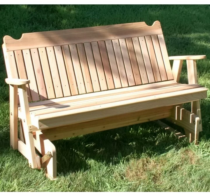 4' Red Cedar Straight Back Glider