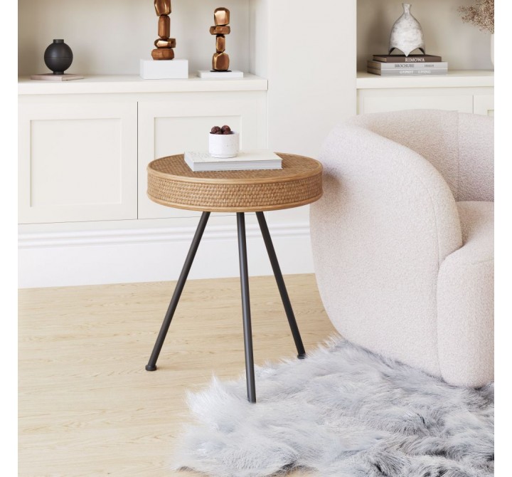 Zuo Modern Stuart Side Table Natural - Lifestyle