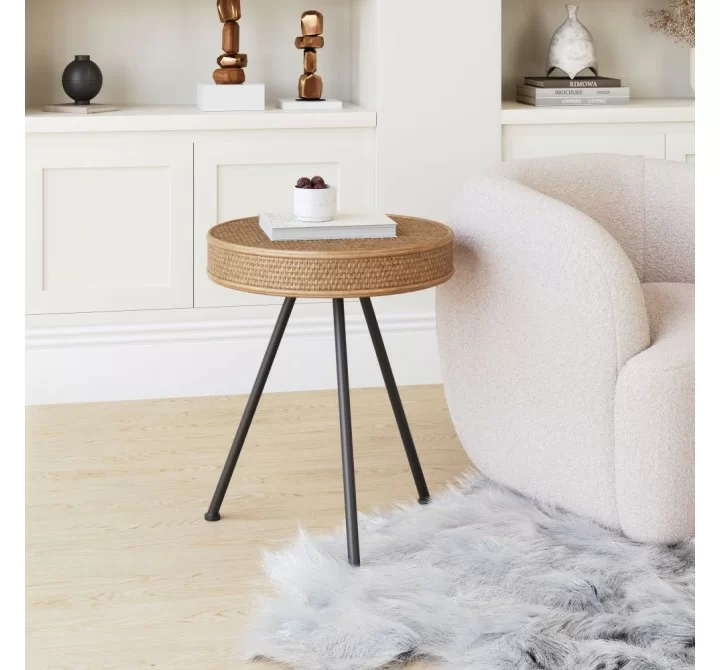 Zuo Modern Stuart Side Table Natural - Lifestyle