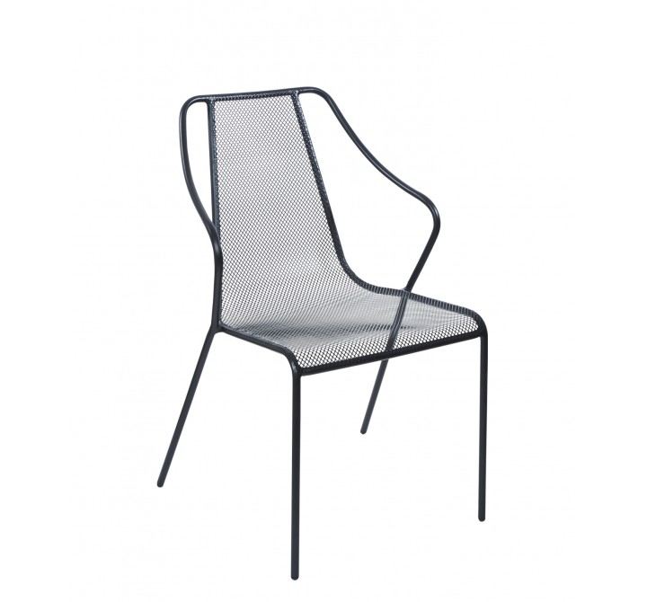 Kingston Armchair - Powder Coated Steel - Black