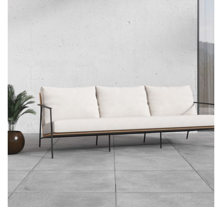 Sunpan Milan Sofa - Stinson White - Lifestyle