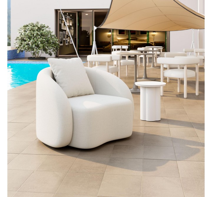 Sunny Isles Accent Chair in Beige- Lifestyle 1