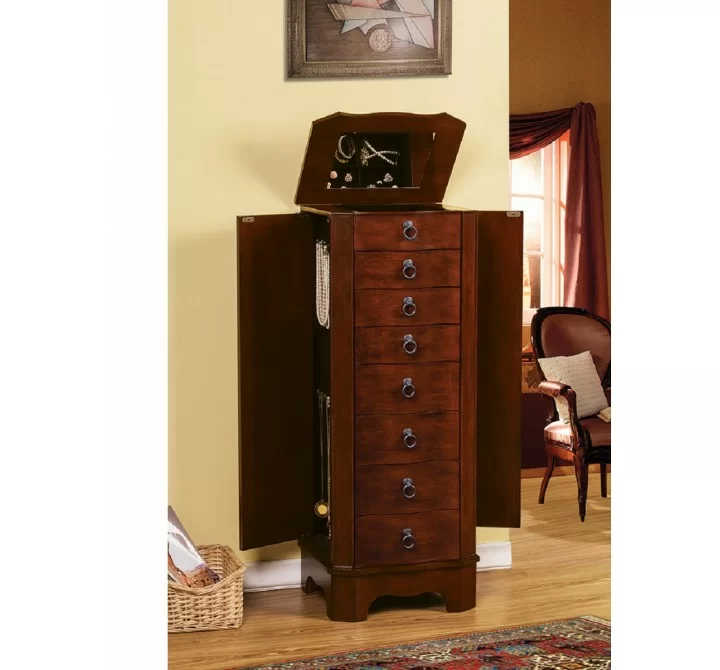 Berkeley Jewelry Armoire - Coffee
