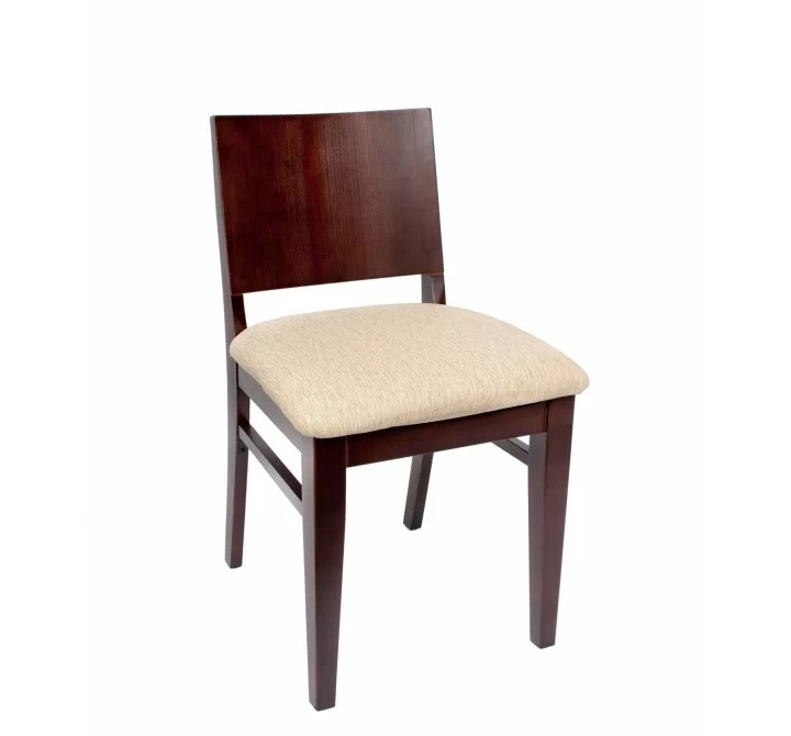 Dover Side Chair In Dark Walnut - With Cushion