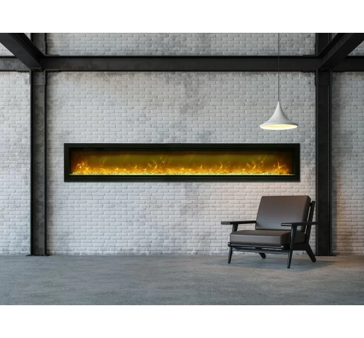 100" Basic Clean-face Electric Built-in With Glass With Black Steel Surround - Lifestyle