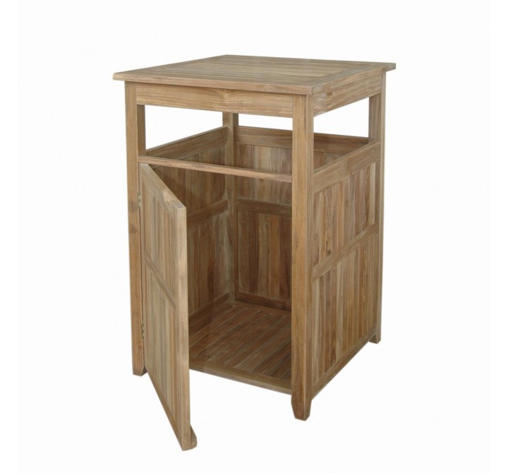Anderson Teak Cobana Large Trash Bin Open View