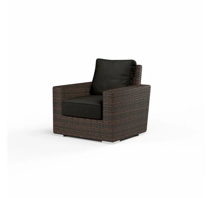 Montecito Club Chair in Spectrum Carbon w/ Self Welt - Front Side Angle