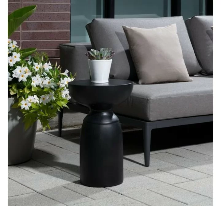 Sunpan Goya End Table - Black - Lifestyle