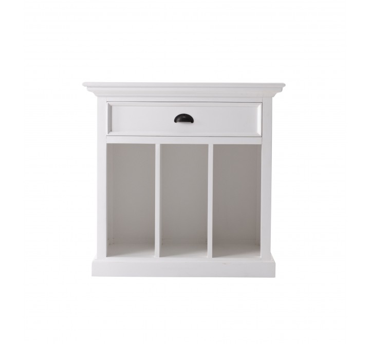Nova Solo Halifax Grand Bedside Table With Dividers - Front Angle