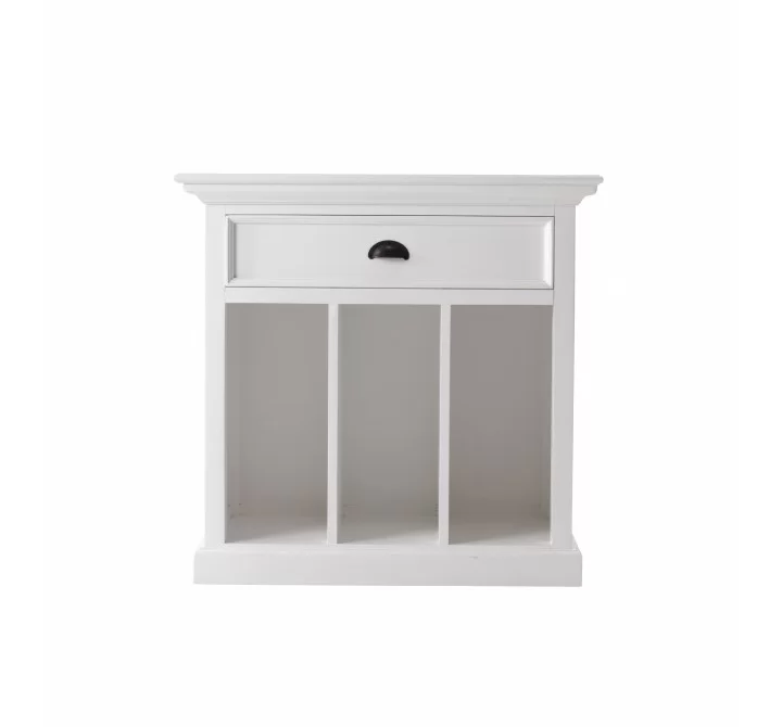 Nova Solo Halifax Grand Bedside Table With Dividers - Front Angle