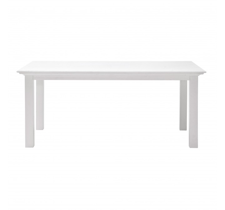 Nova Solo Halifax Dining Table - White in Small - Front Angle