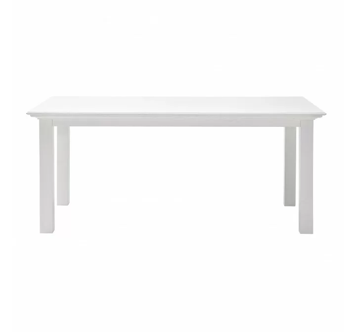Nova Solo Halifax Dining Table - White in Small - Front Angle