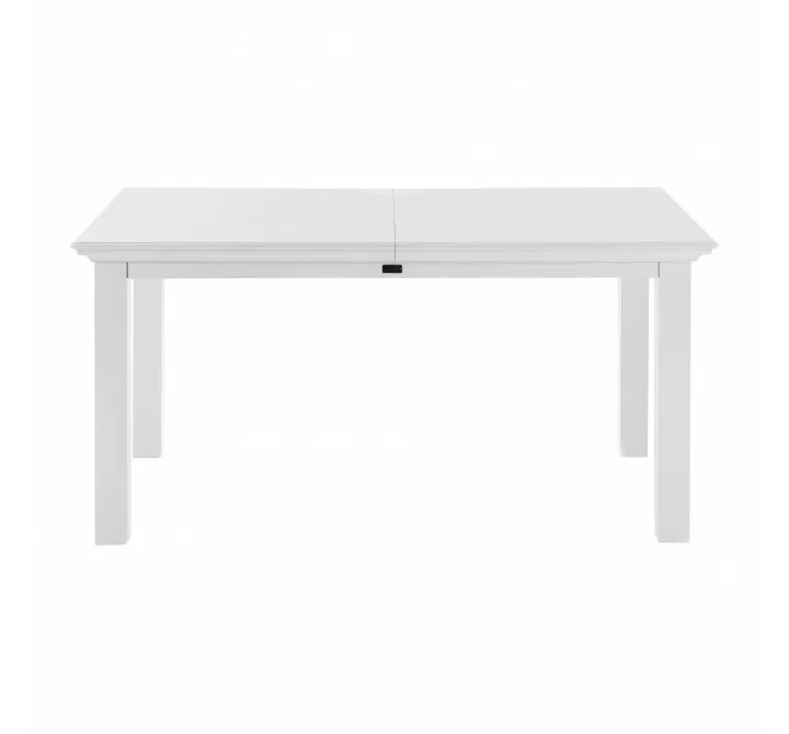 Nova Solo Halifax Dining Extension Table - White - Front Angle