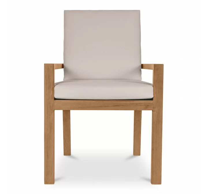 Moe's Home Collection Mateo Outdoor Dining Chair in White - Front