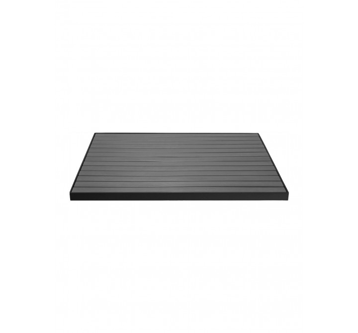 TA-PT Tops Faux Teak / Aluminum Edge - Square - Gray Faux Teak