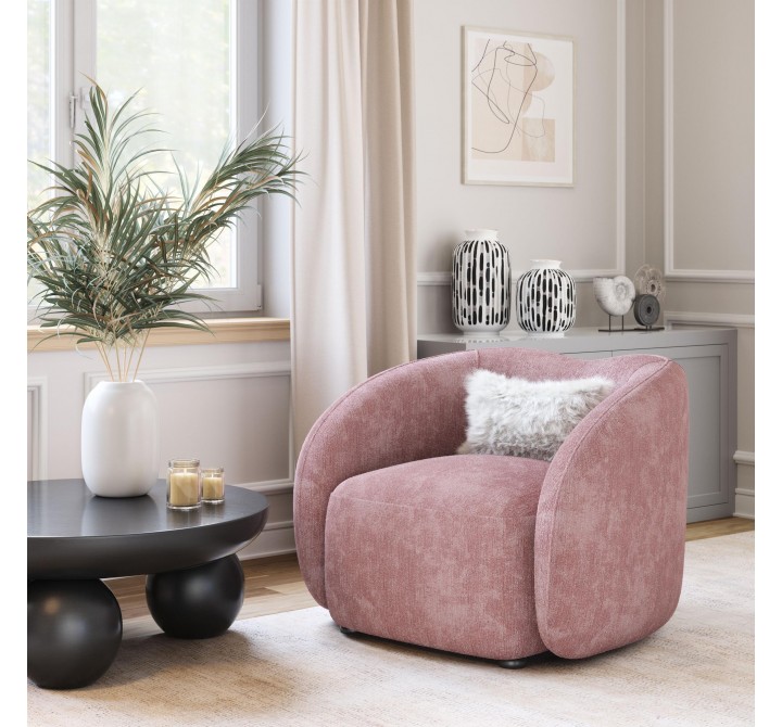 Tallin Accent Chair in Mauve Pink- Lifestyle 1