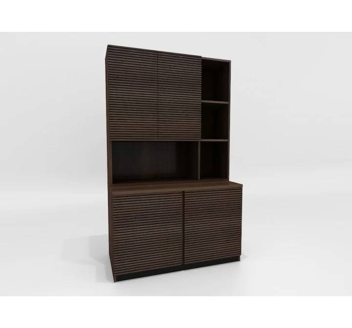 Furnitech Tango 47" Bookcase/Storage Cabinet in Brazilian Cherry with Cognac Finish
