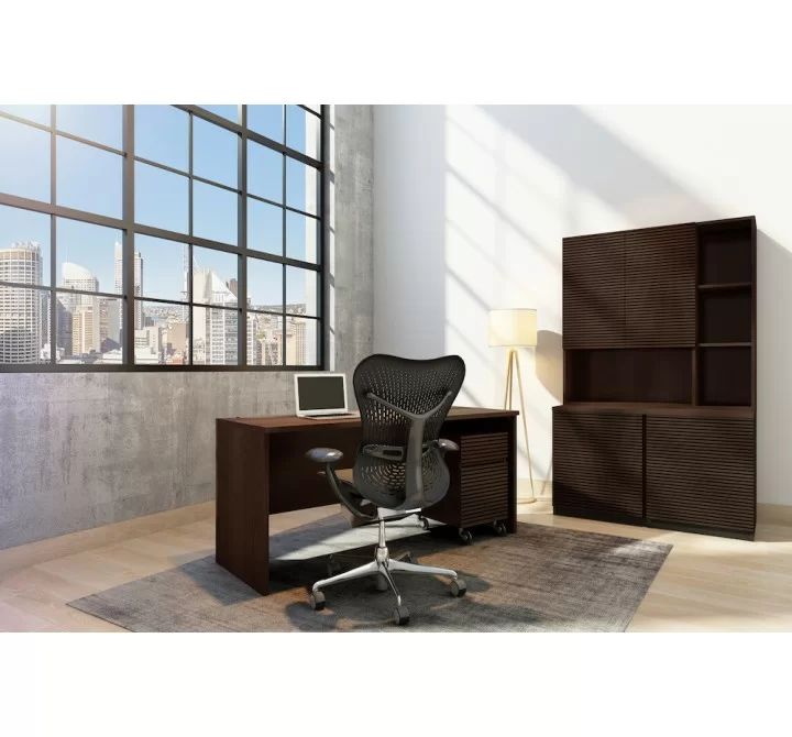 Furnitech Tango Writing Desk in Cognac Finish - Lifestlye