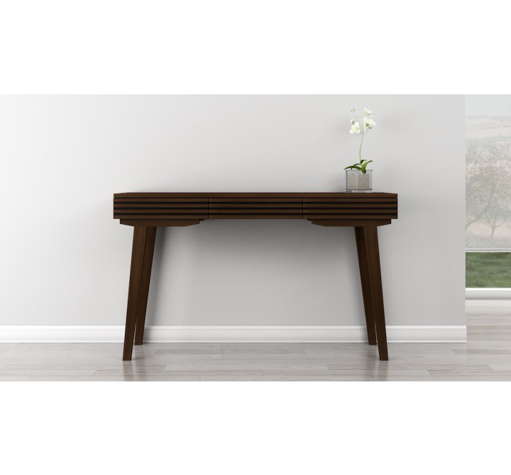 Furnitech Tango 43" Tango Mid-Century Modern Brazilian Cherry Wood Sofa Table -Front