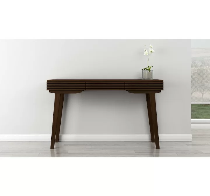 Furnitech Tango 43" Tango Mid-Century Modern Brazilian Cherry Wood Sofa Table -Front