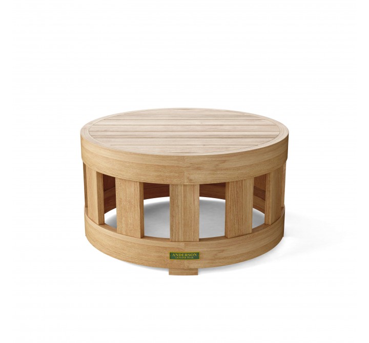 Anderson Teak Circular Coffee Table - Front