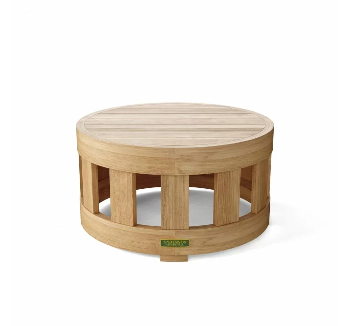 Anderson Teak Circular Coffee Table - Front