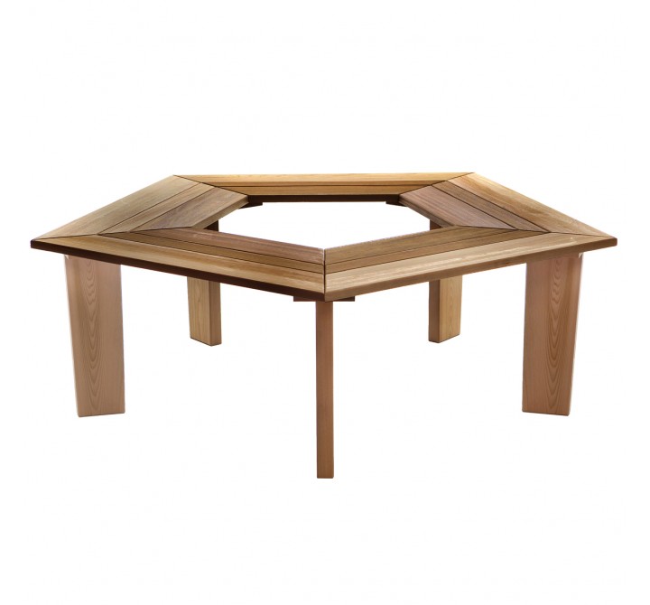 All Things Cedar 5-Sided Tree Bench