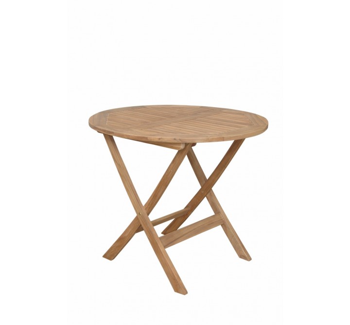 Anderson Teak Chester 32" Round Folding Picnic Table Side View