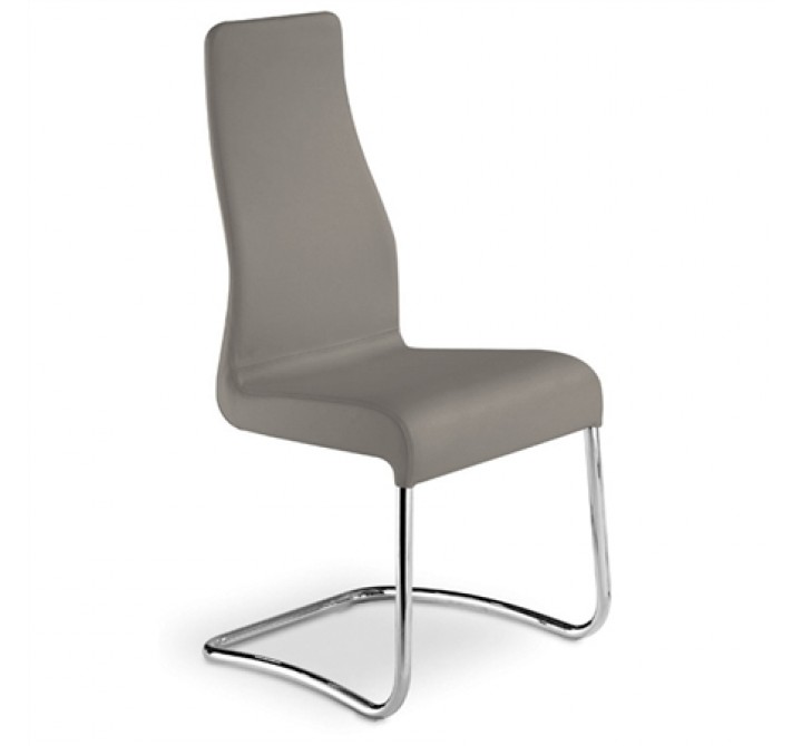 FLORENCE Collection Italian Taupe Leather Dining Chair by Talenti Casa